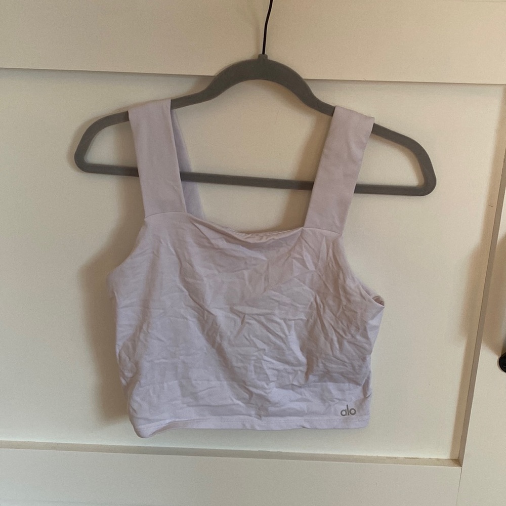 Alo yoga white tank top